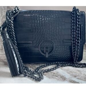 Elegant ALDO Black Croc Handbag/Crossbody